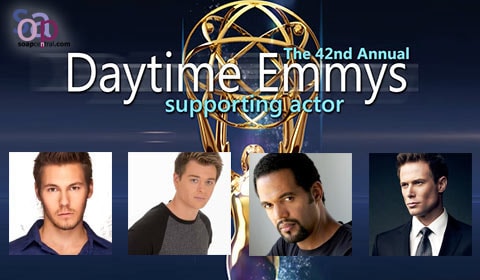 2015 Daytime Emmy Outstanding Drama Series nominees: The Bold and the Beautiful, Days of our Lives, General Hospital, and The Young and the Restless