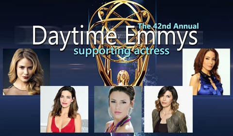 2015 Daytime Emmy Outstanding Drama Series nominees: The Bold and the Beautiful, Days of our Lives, General Hospital, and The Young and the Restless