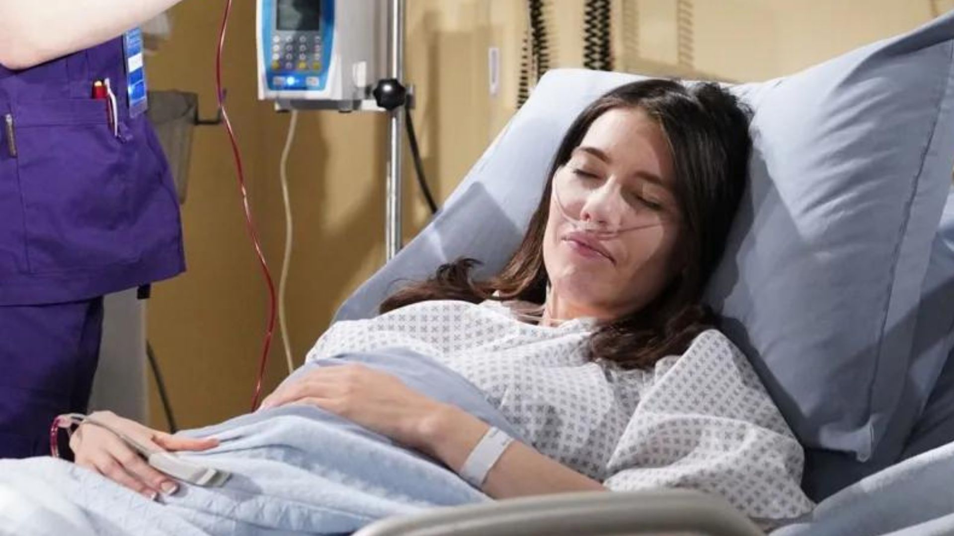 Steffy Forrester in the hospital on The Bold and the Beautiful | Image Source: CBS