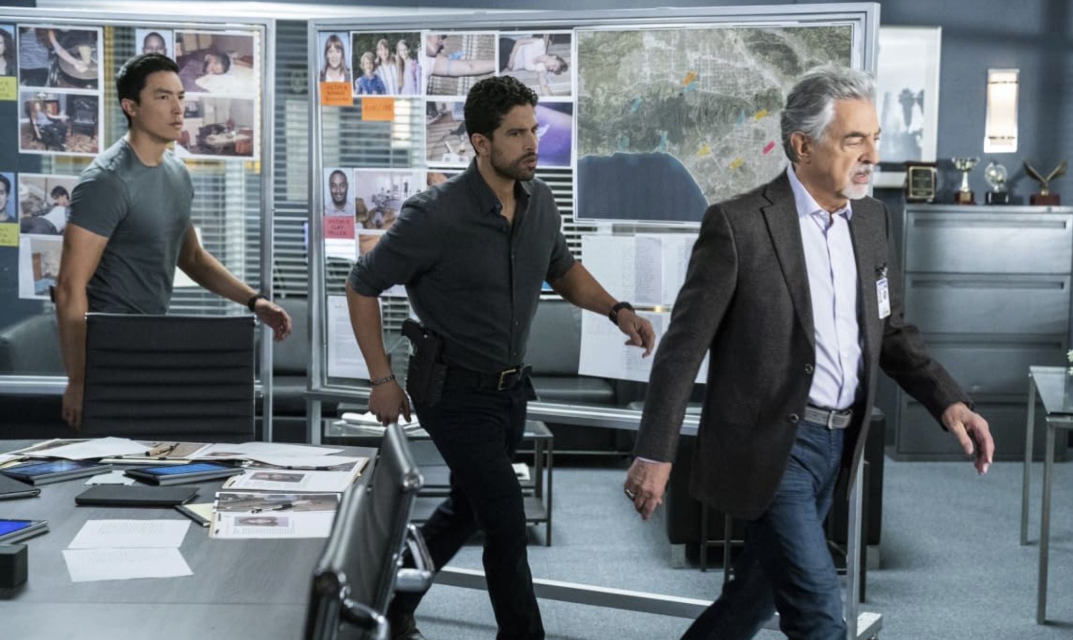 Joe Mantegna, Adam Rodriguez, and Daniel Henney (Image via Paramount+)