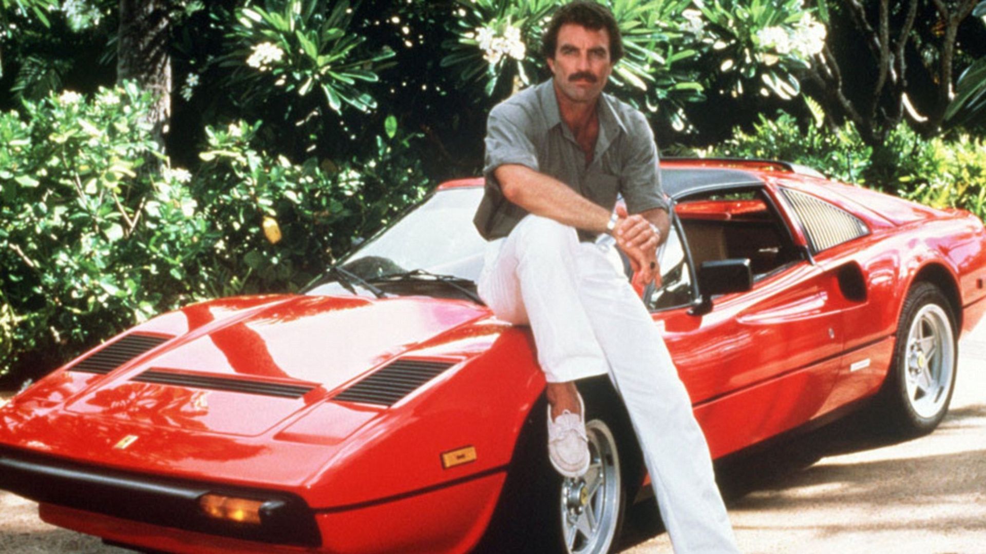 Magnum, P.I. featured Tom Selleck with his customized Ferrari (Image: CBS)