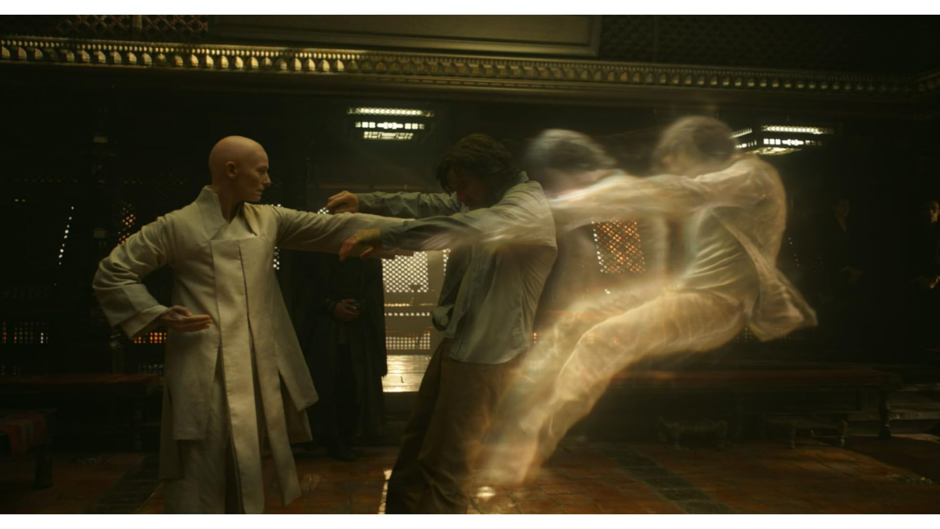 Tilda Swinton and Benedict Cumberbatch in Doctor Strange (Image via Marvel Studios)