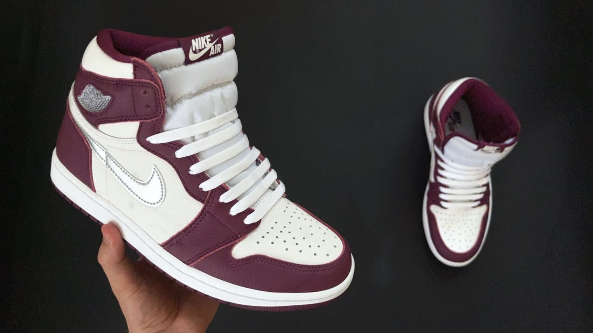 The bar lace is one of the simplest lacing styles for Air Jordan 1 (Image via SALEX/YouTube)