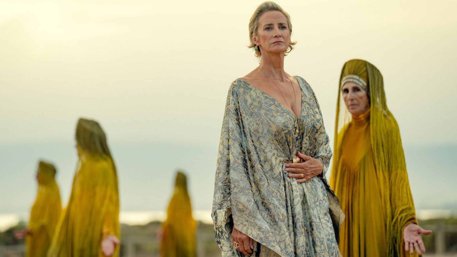 Janet McTeer plays Zeus&#039; wife, Hera (Image Source: Netflix)