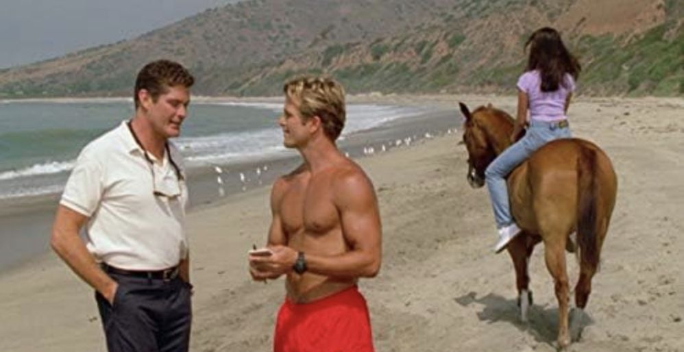 David Hasselhoff and David Chokachi in Baywatch (Image via GTG Entertainment)