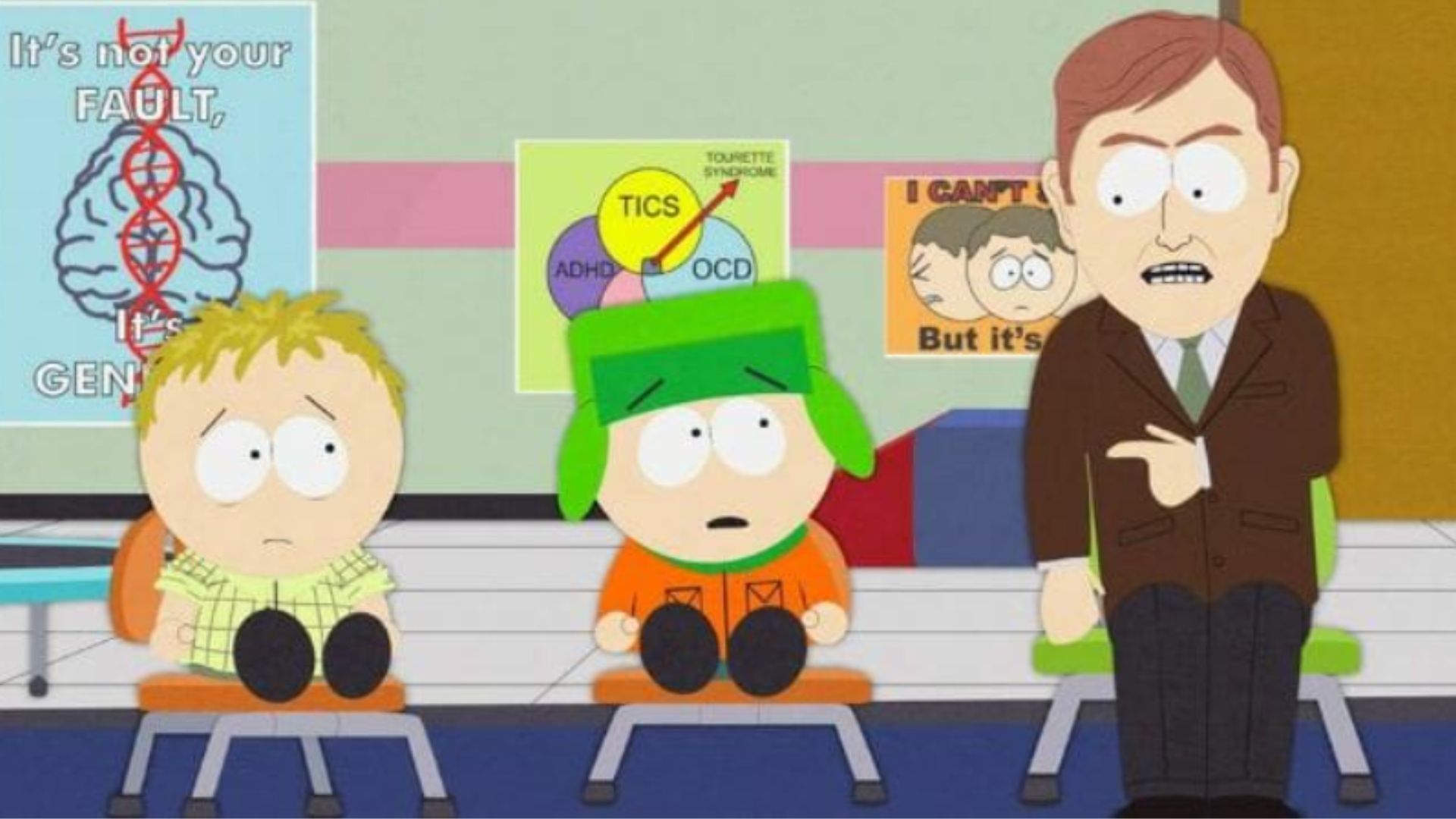 A still from Season 11, episode 8 of South Park | Image Source: South Park Studios