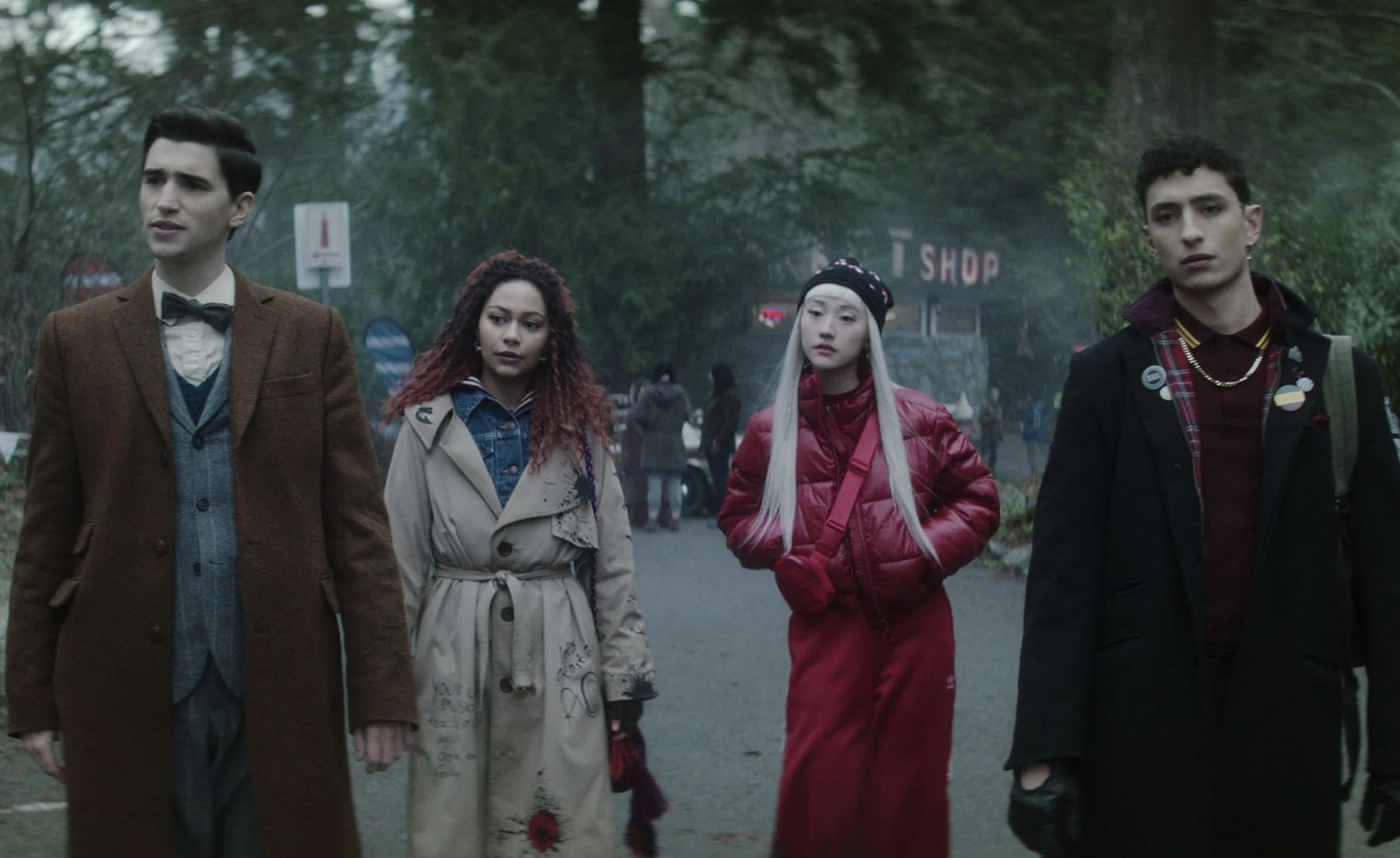 Yuyu Kitamura, George Rexstrew, Kassius Nelson, and Jayden Revri in Dead Boy Detectives (Image via Netflix)