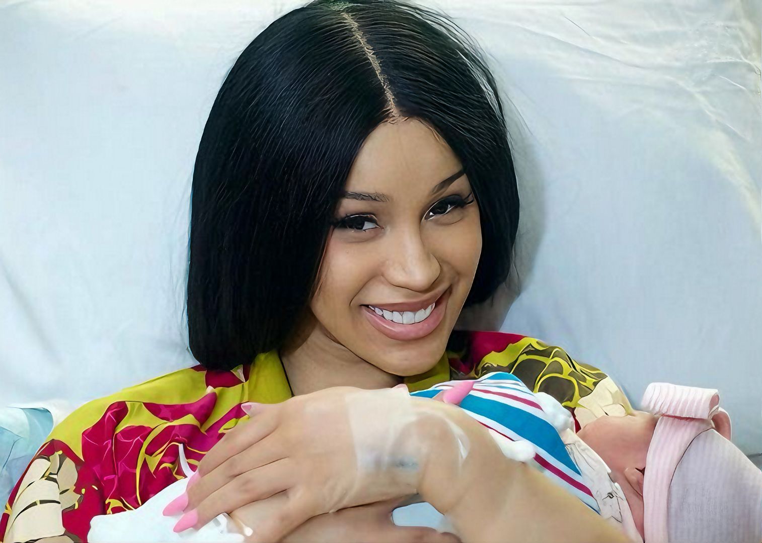 Cardi B and Offset welcome third child together (image via @iamcardib on Instagram) 