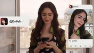 Emily thinks about changing her Instagram username (Image Source: Netflix)