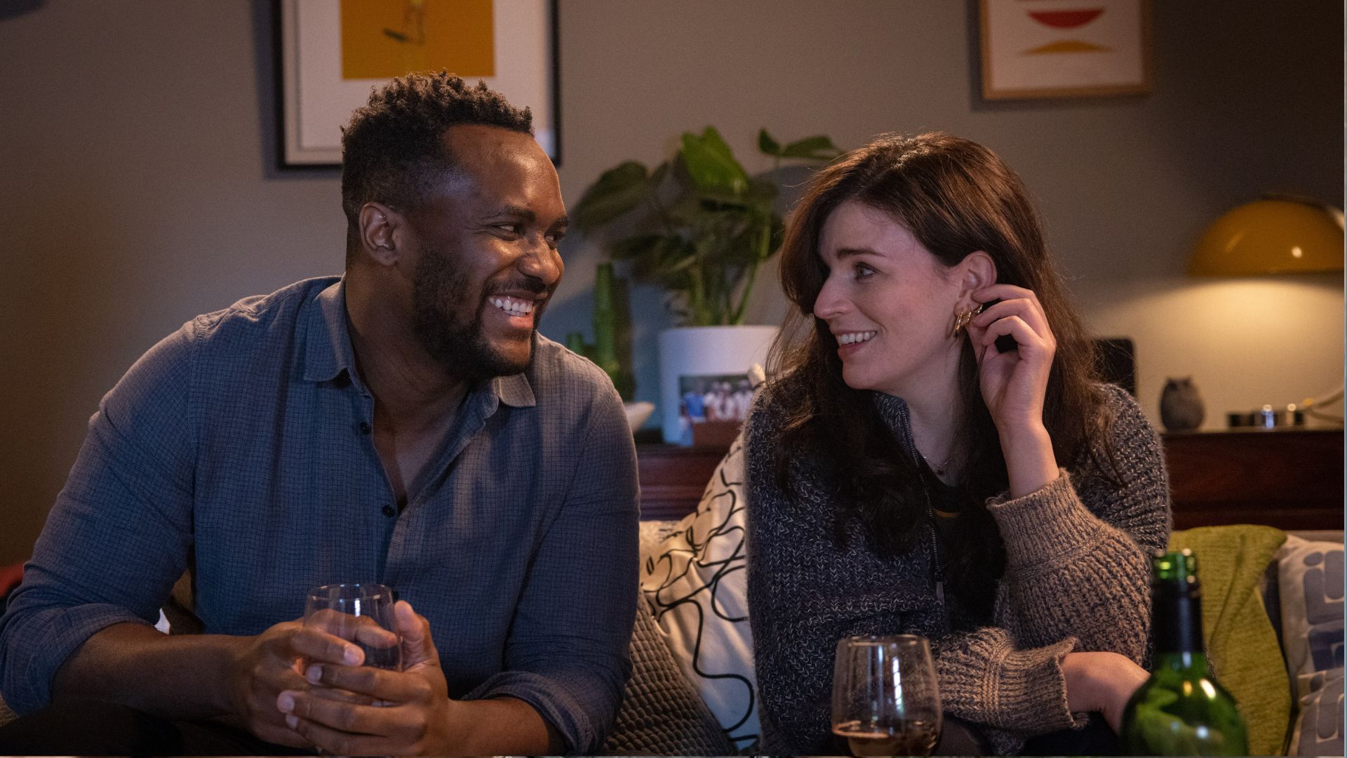 Aisling Bea stars as Aine alongside Sharon Horgan (Image Source - Hulu)