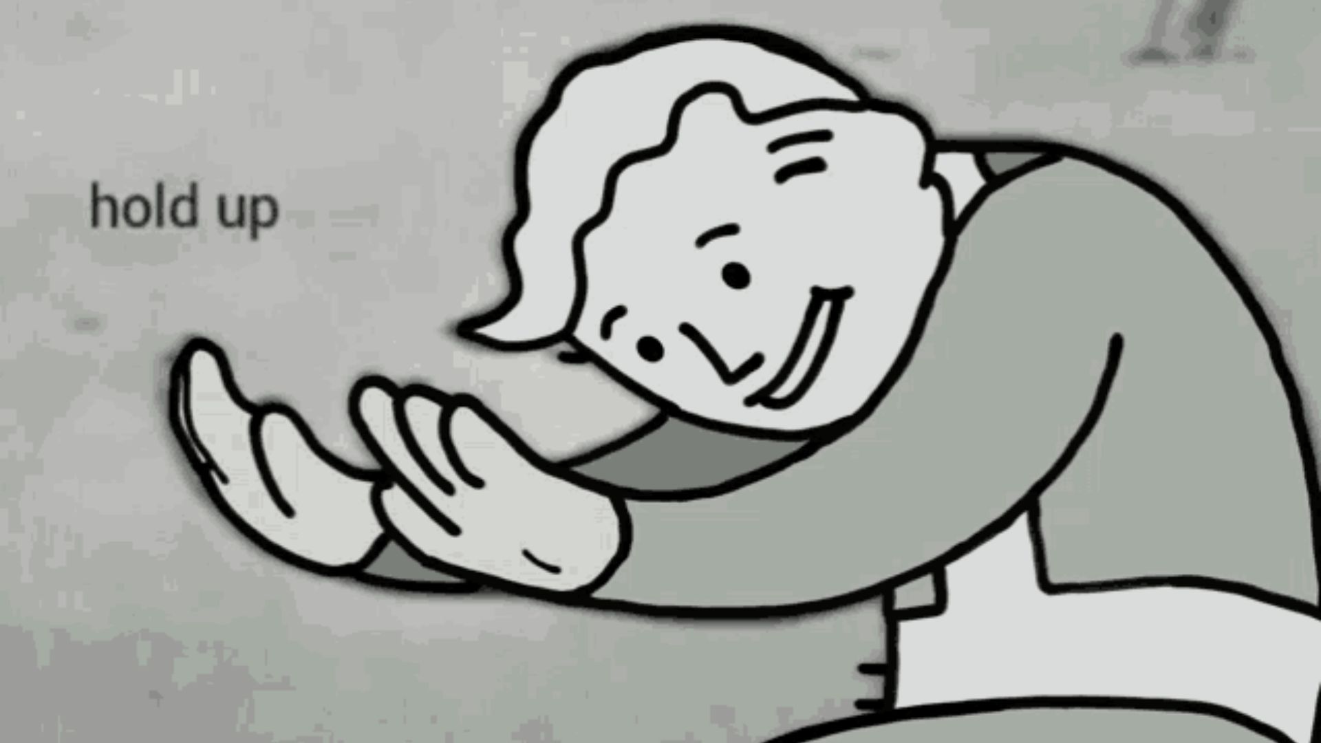 Vault Boy Hold Up meme (Image via Tenor)