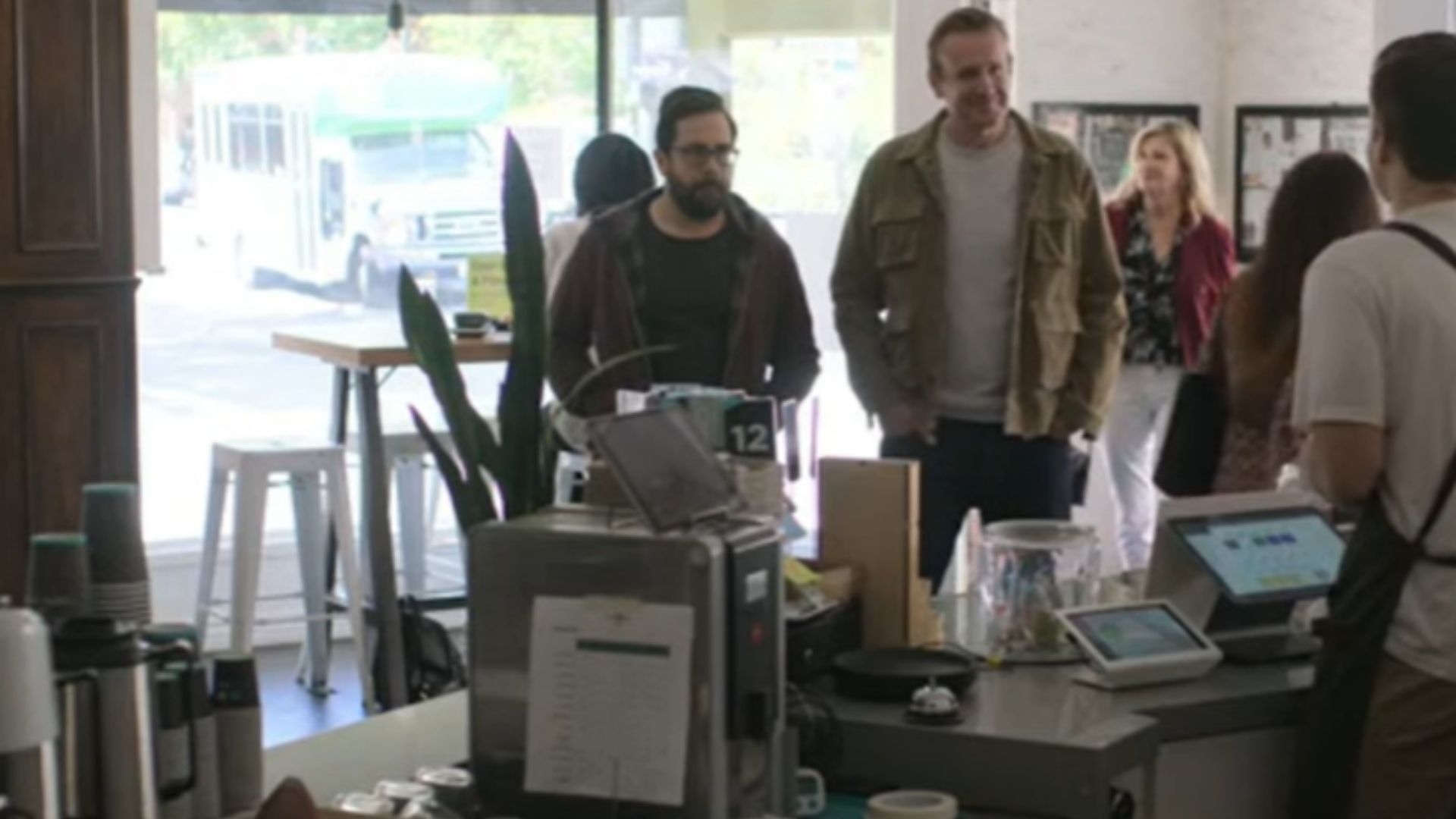 The coffee shop scene in Shrinking (Image via Apple TV+)