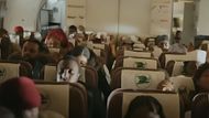 A scene from the hijacked plane in the movie Hijack '93 | Image source: Netflix on YouTube