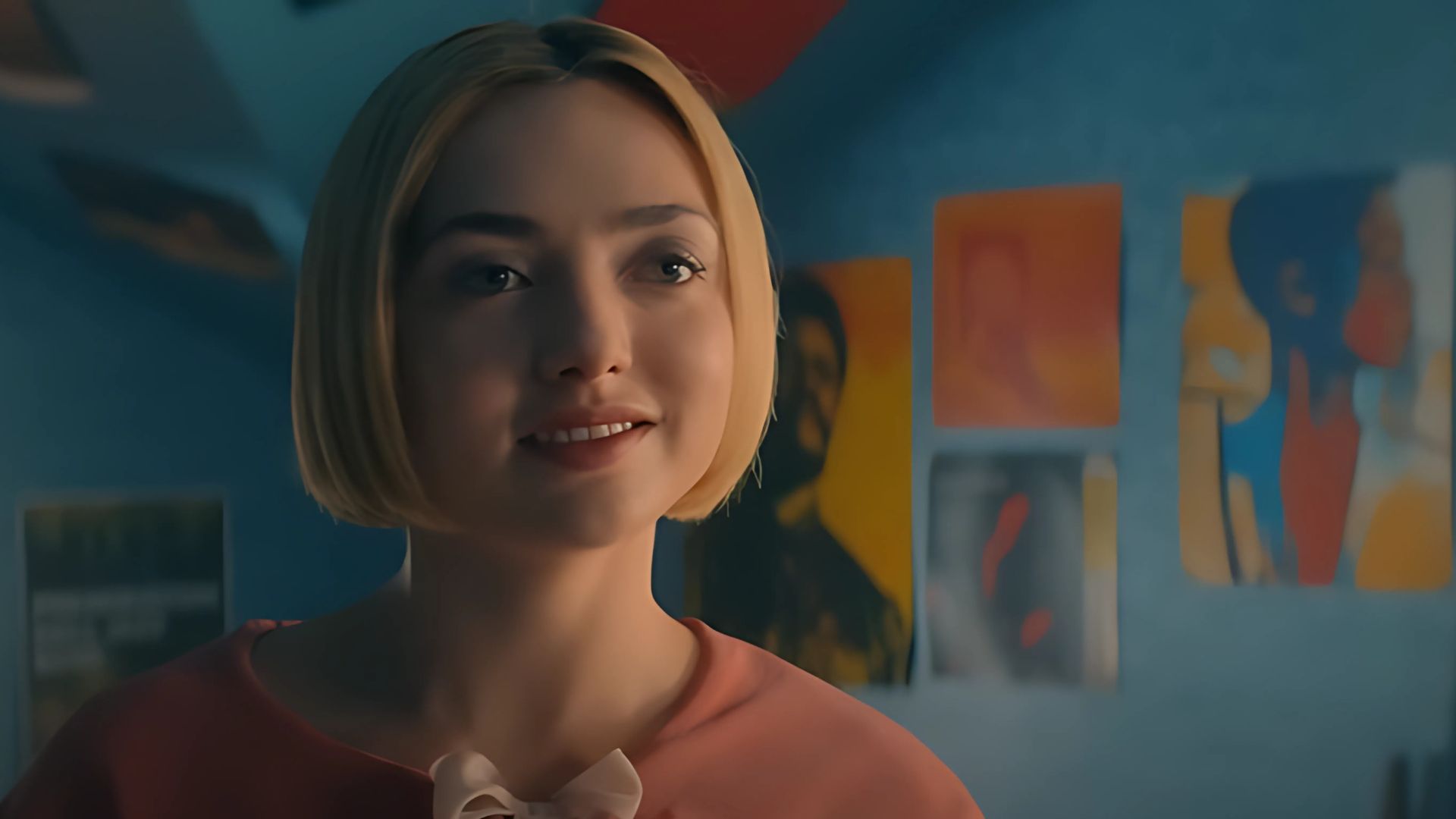 Peyton List as Bea in Girl Haunts Boy | Image source: Netflix on YouTube