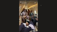 Kai Cenat, Tylil, and his friends don all-black while boarding a private jet (Image via Instagram)