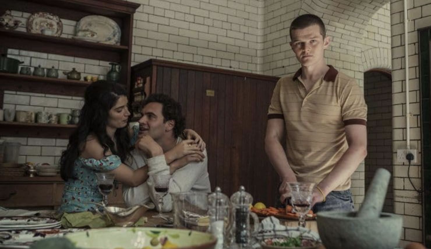 Eve Hewson, Tom Bateman, and Robert Aramayo in Behind Her Eyes (Image via Netflix)