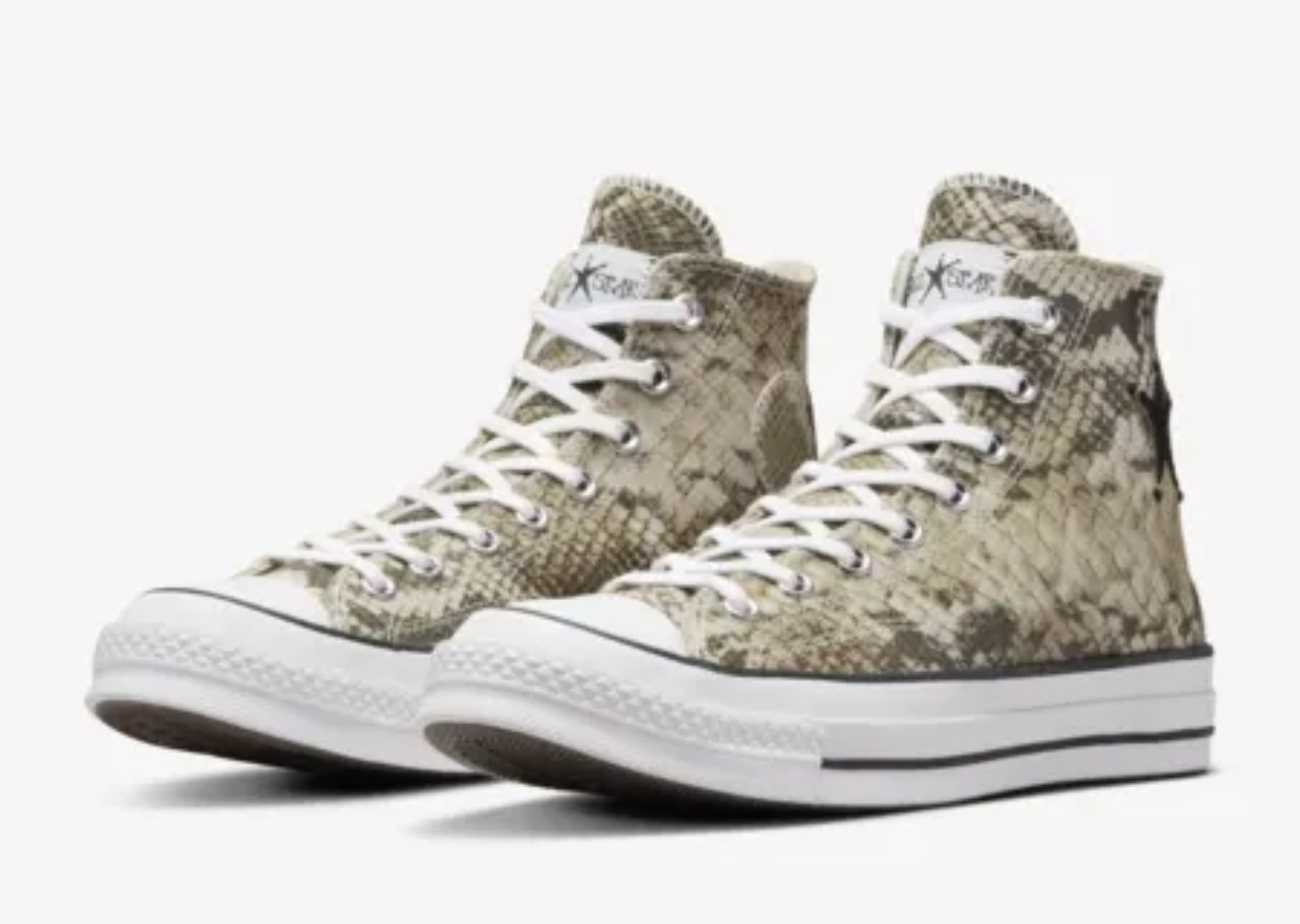 Stussy x Converse Chuck 70 &quot;Snakeskin&quot; Image via Nike