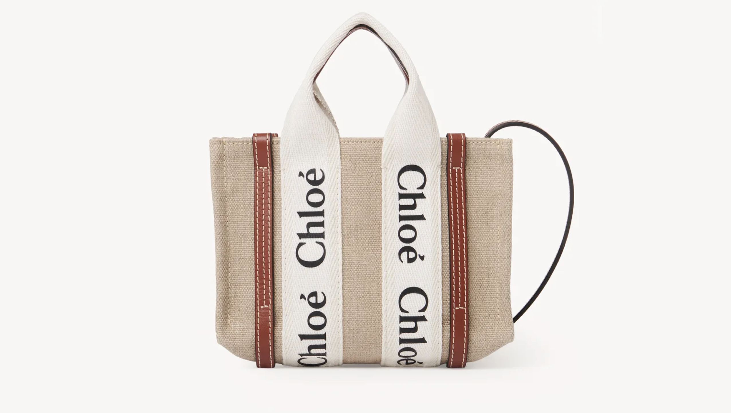 Chloe Mini Woody Tote Bag in Linen (Image via Chloe)