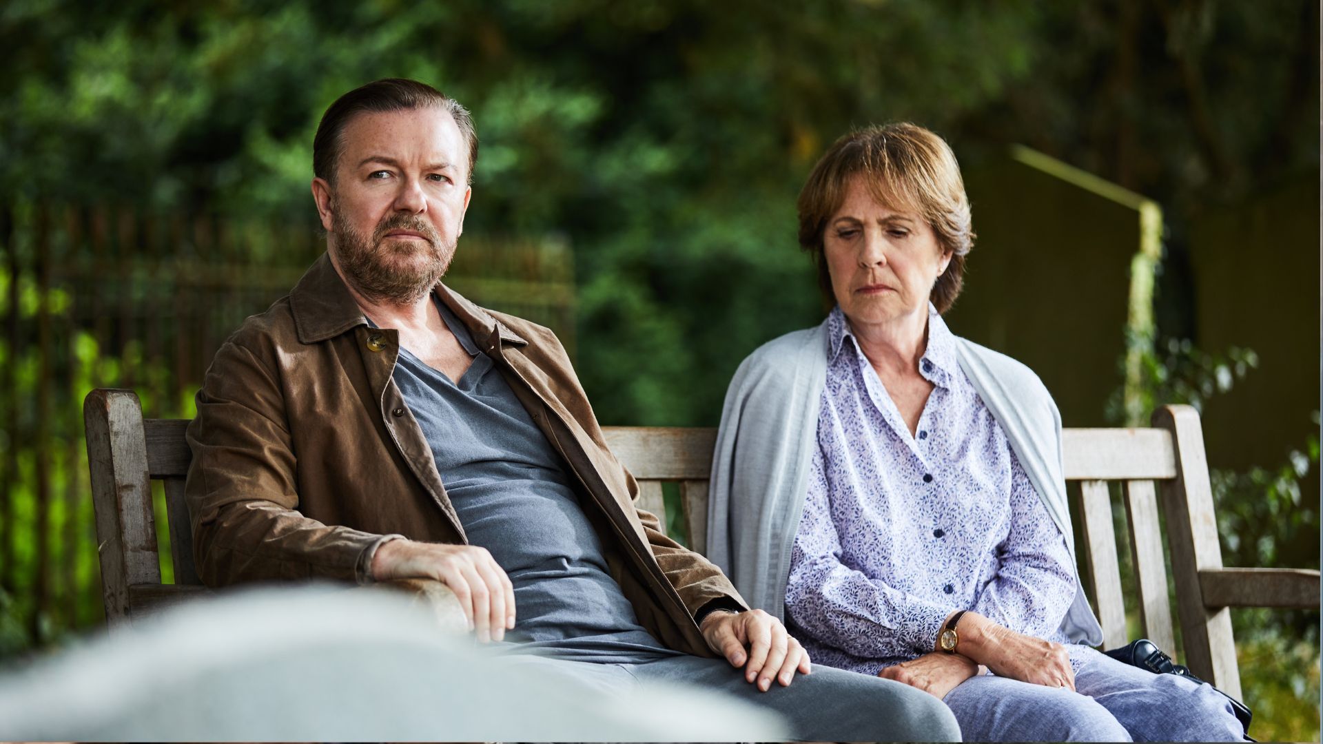 Ricky Gervais stars as Tony Johnson (Image Source - Netflix)