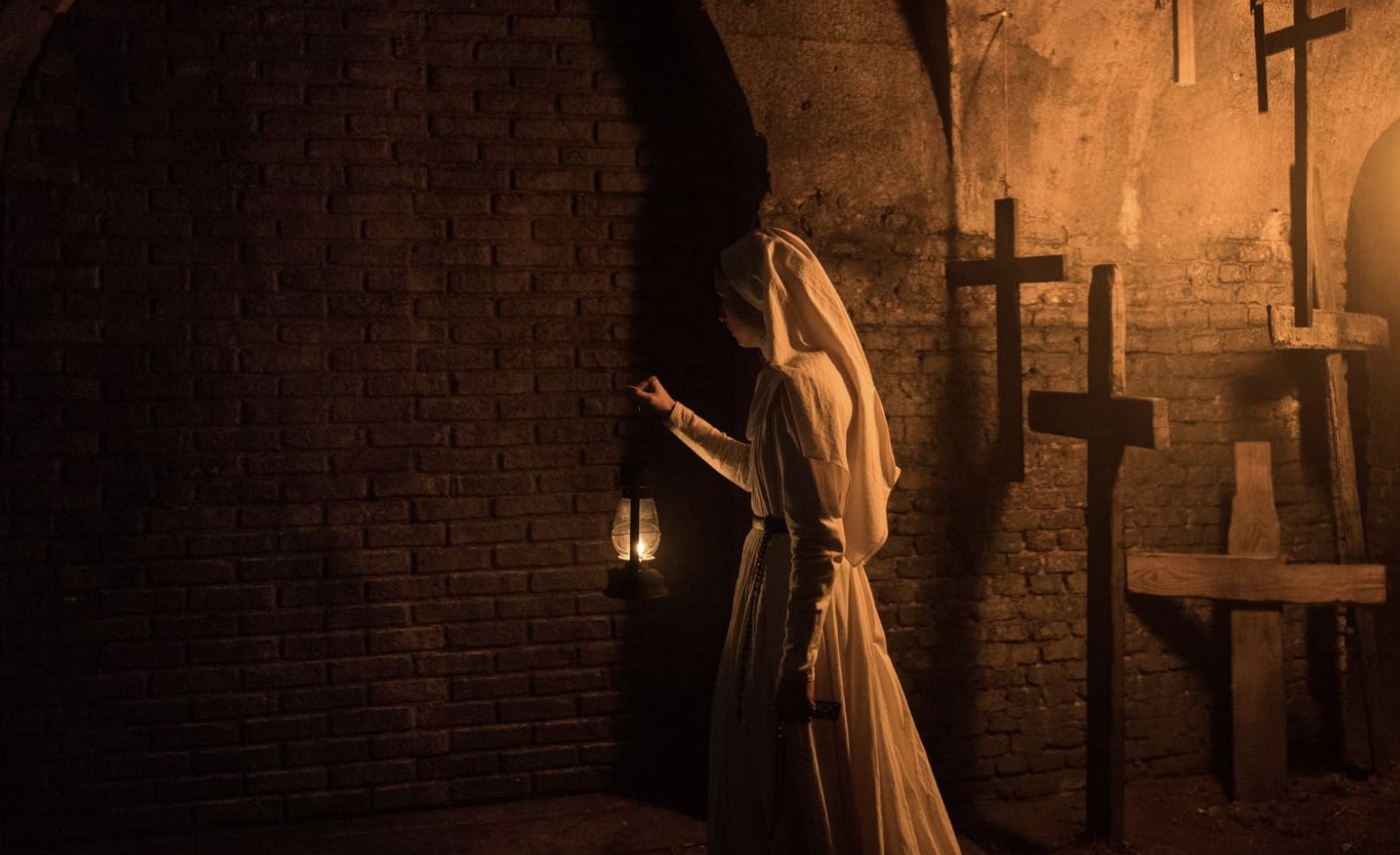 Taissa Farmiga in The Nun (Image via New Line Cinema)