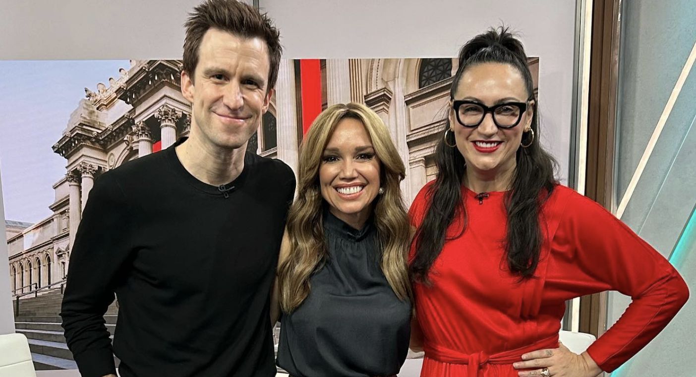 Gavin Creel with Eden Espinosa and Sara Gore (Image via Instagram/@realgavincreel)