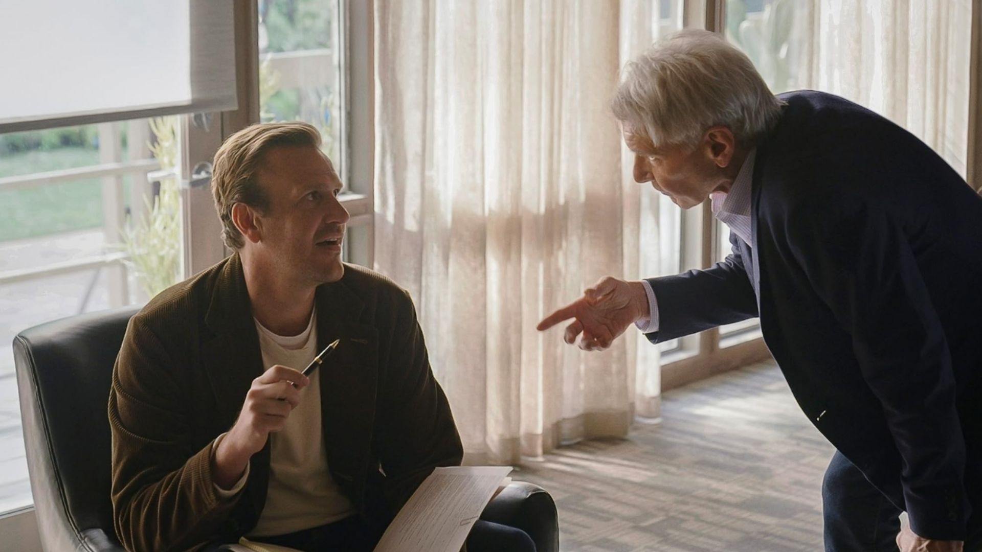 Harrison Ford and Jason Segel in Shrinking (Image via Apple TV+)