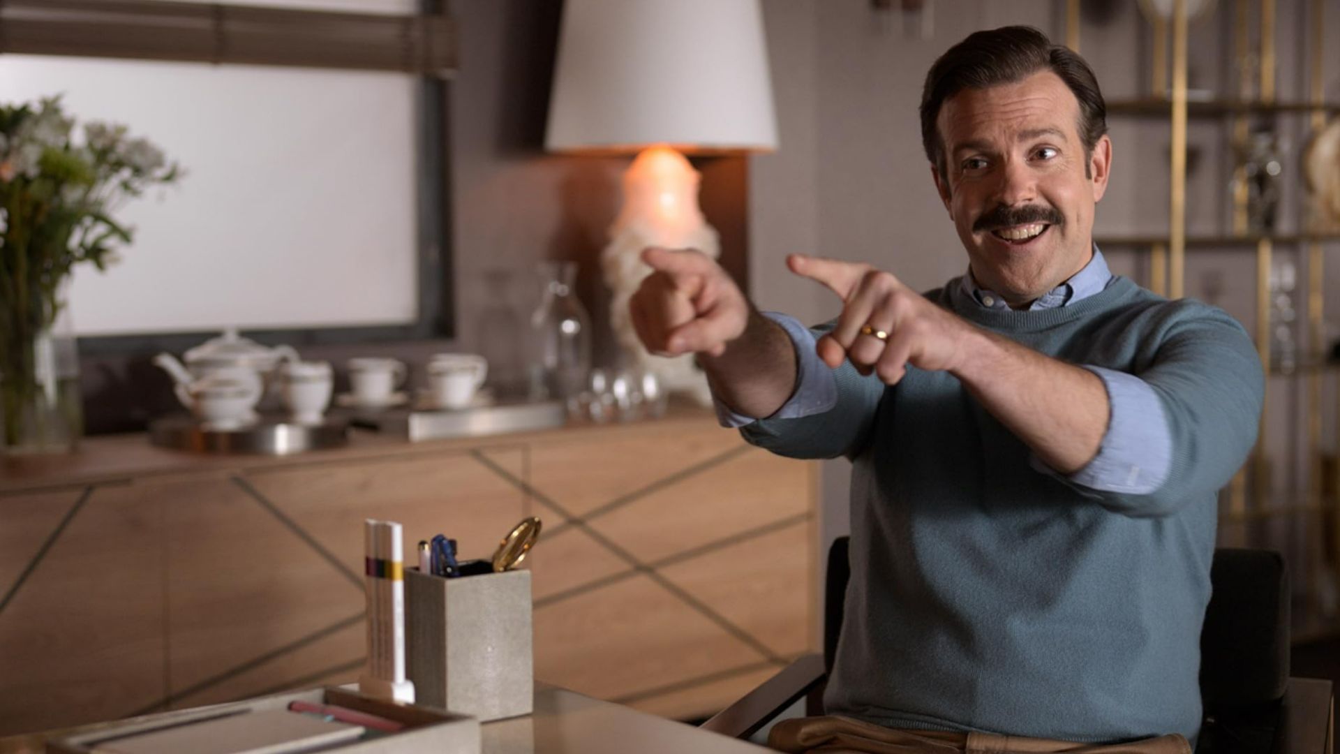 Jason Sudeikis in Ted Lasso (Image via Apple TV+)