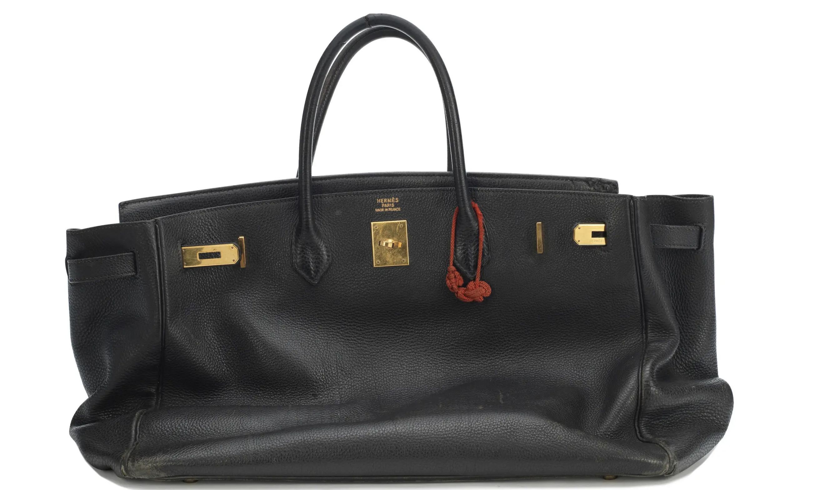 Jane Birkin&#039;s Black Togo Birkin 35 (Image via Bonhams)