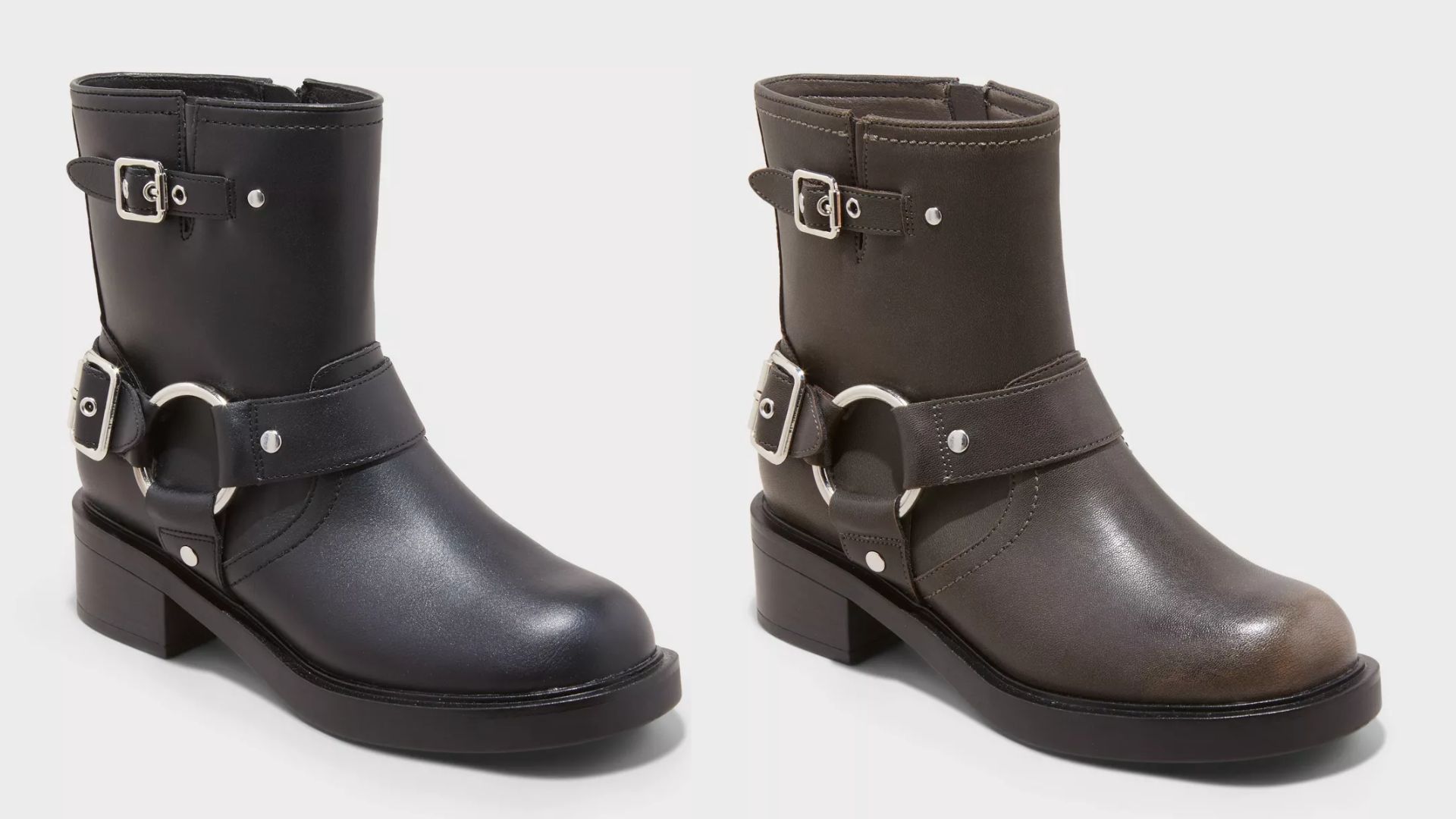 Universal Thread&trade; Connor Harness Buckle Ankle Boots (Image via Target)