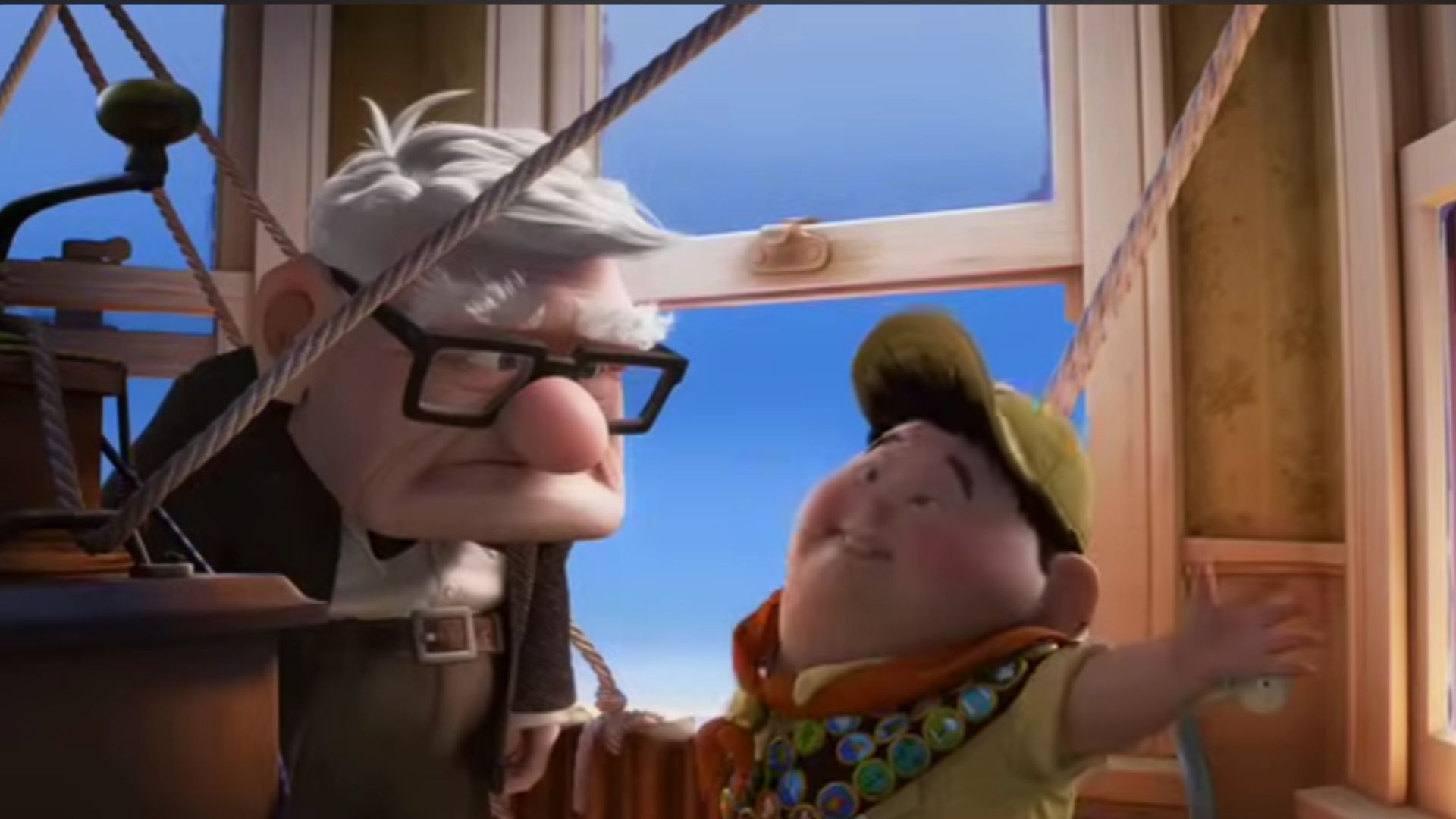 Grumpy Carl and excited Russell&#039;s unlikely adventure from the movie &quot;Up&quot; / Image Source: Pixar