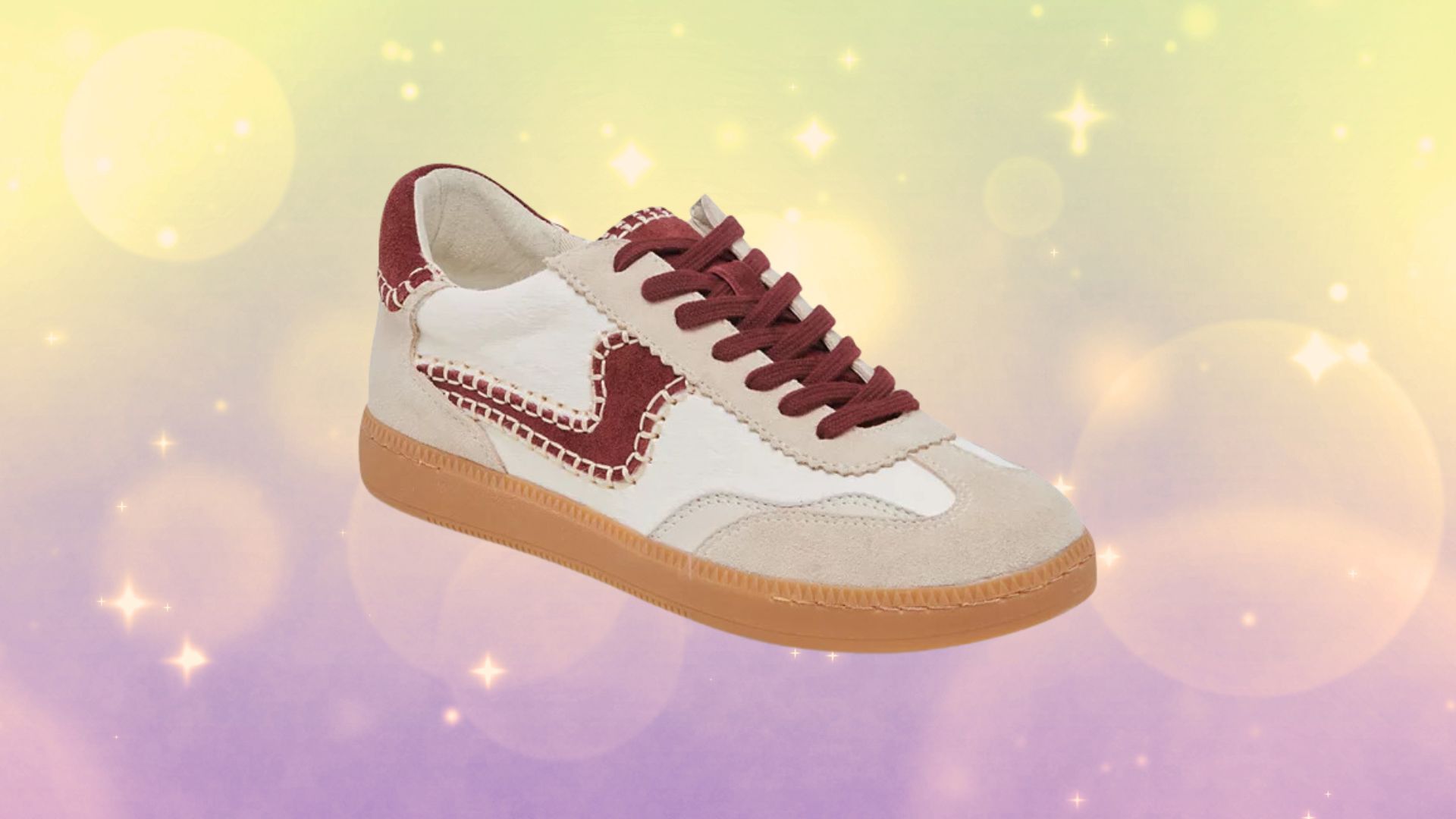 Women&#039;s Notice Stitch Low-Profile Lace-Up Sneakers (Image via Stacy&rsquo;s)