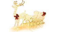 Christmas Lighted Reindeer & Santa's Sleigh Lighted Display (Image via Wayfair)