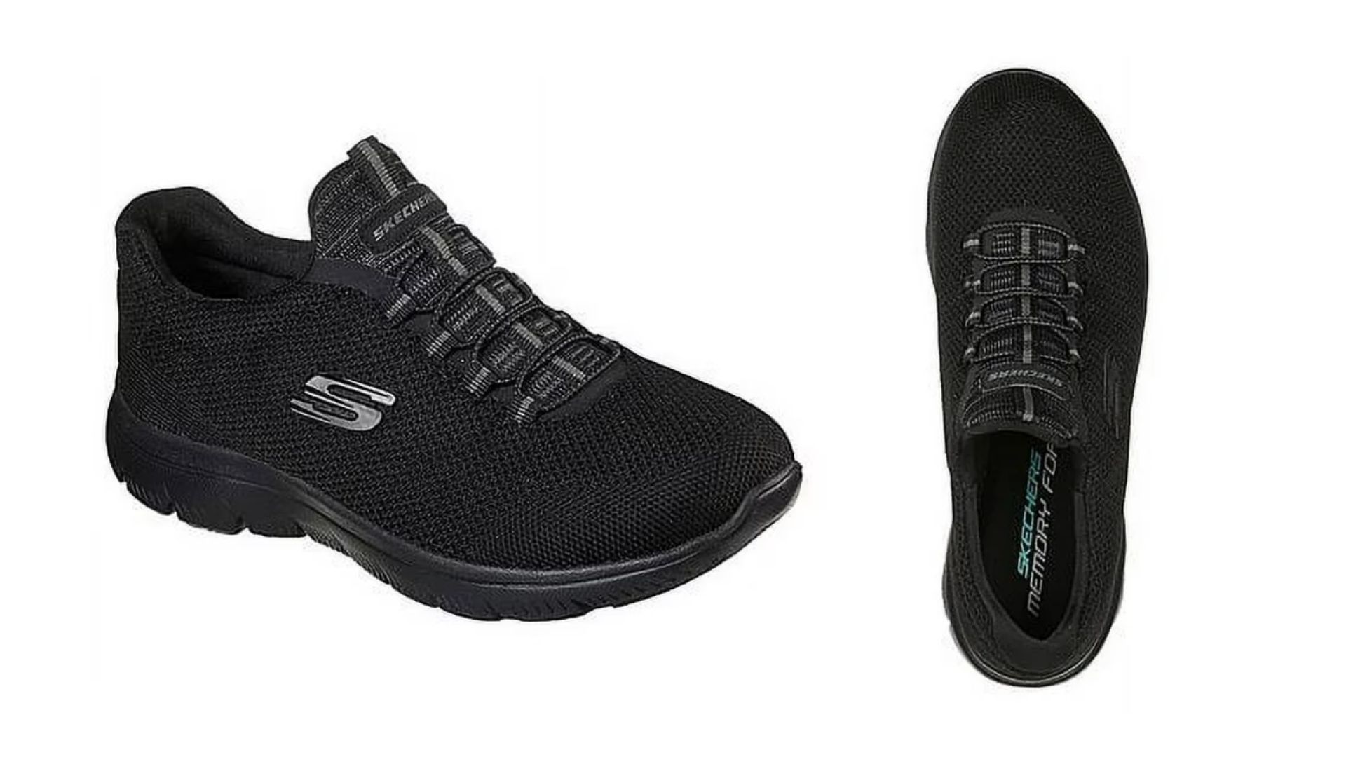 Skechers Women&rsquo;s Summits in Black (Image via Walmart)