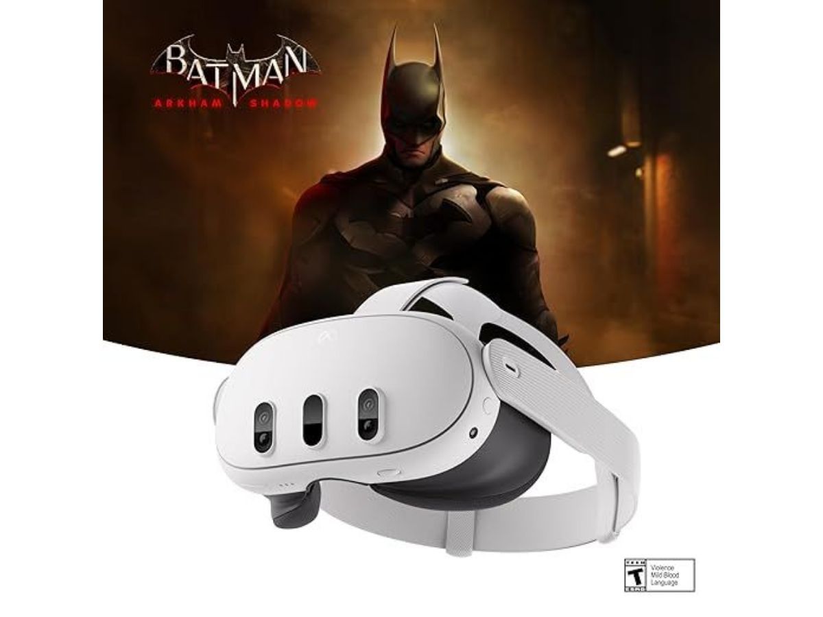 Meta Quest 3 + Batman: Arkham Shadow (image via Amazon)