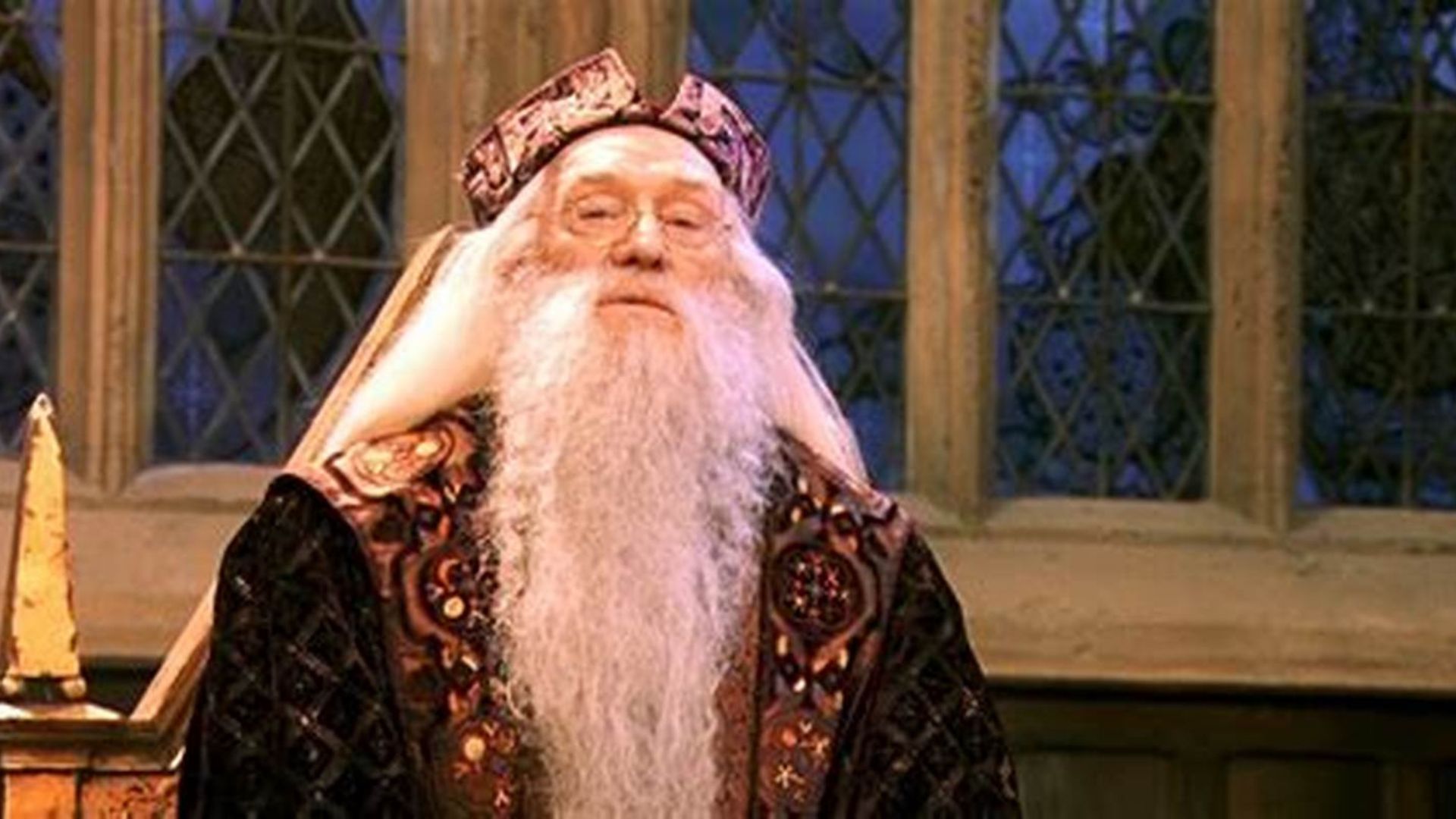 Richard Harris as the first Albus Dumbledore | Image Source: Warner Bros.