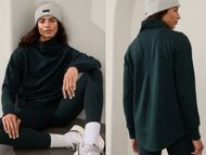 Cozy Karma Twist Neck Sweatshirt (image via Athleta)