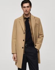 Men's coats for 33% off. (Image via Mango)