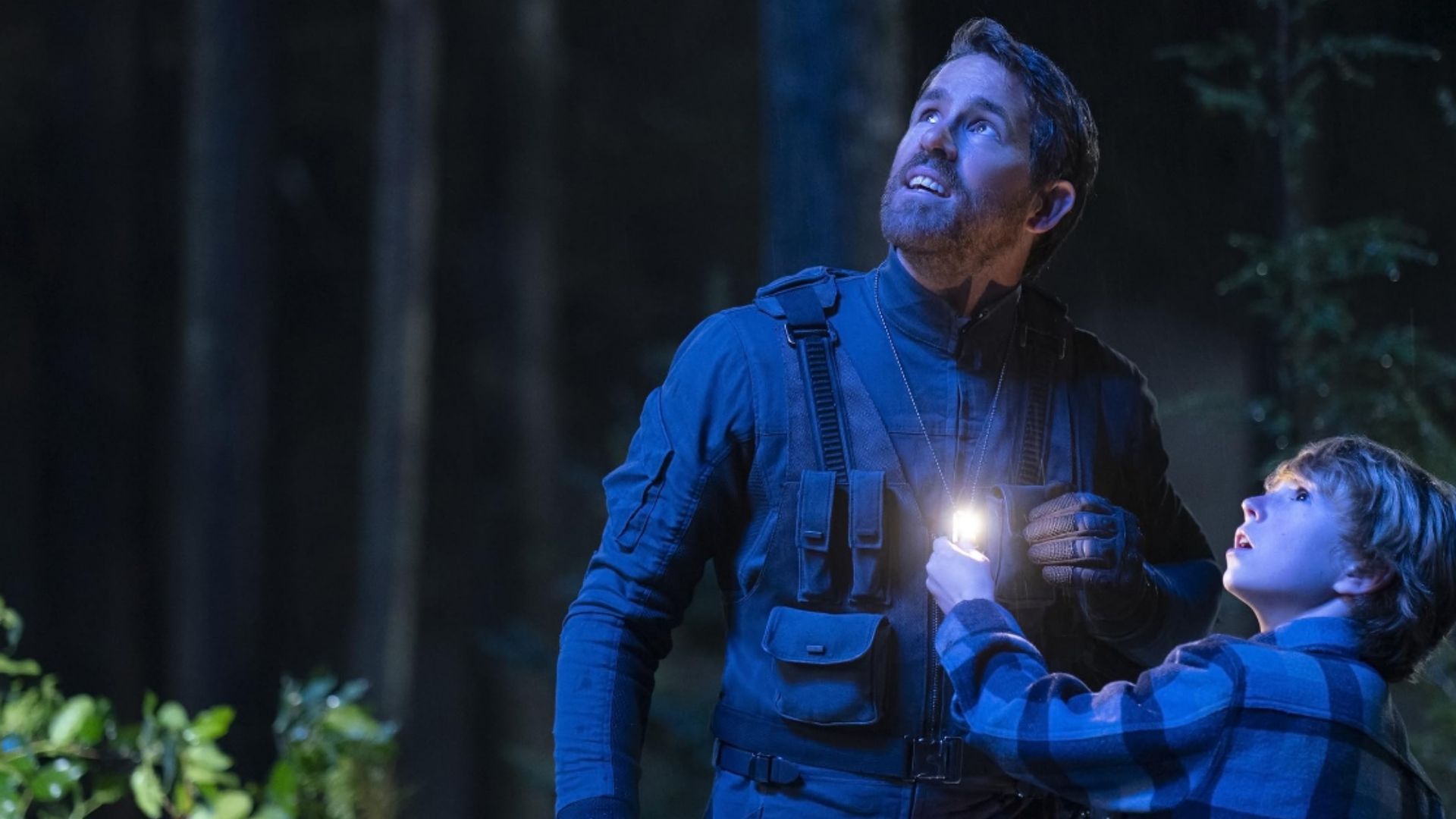 Ryan Reynolds and Walker Scobell in The Adam Project (Image via Netflix, Skydance Media)