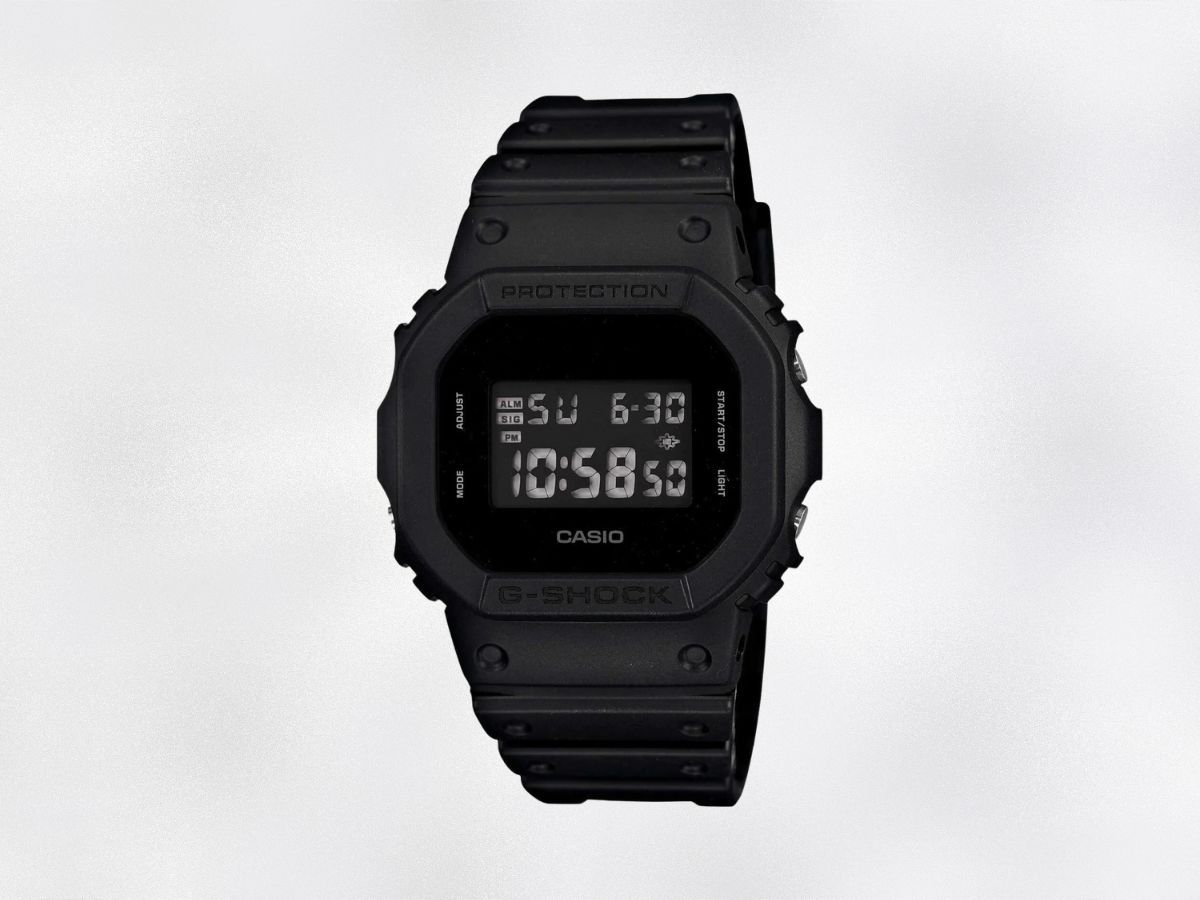 Casio G-Shock Black Water-Resistant Digital Watch DW5600BB-1 (Image via Walmart)