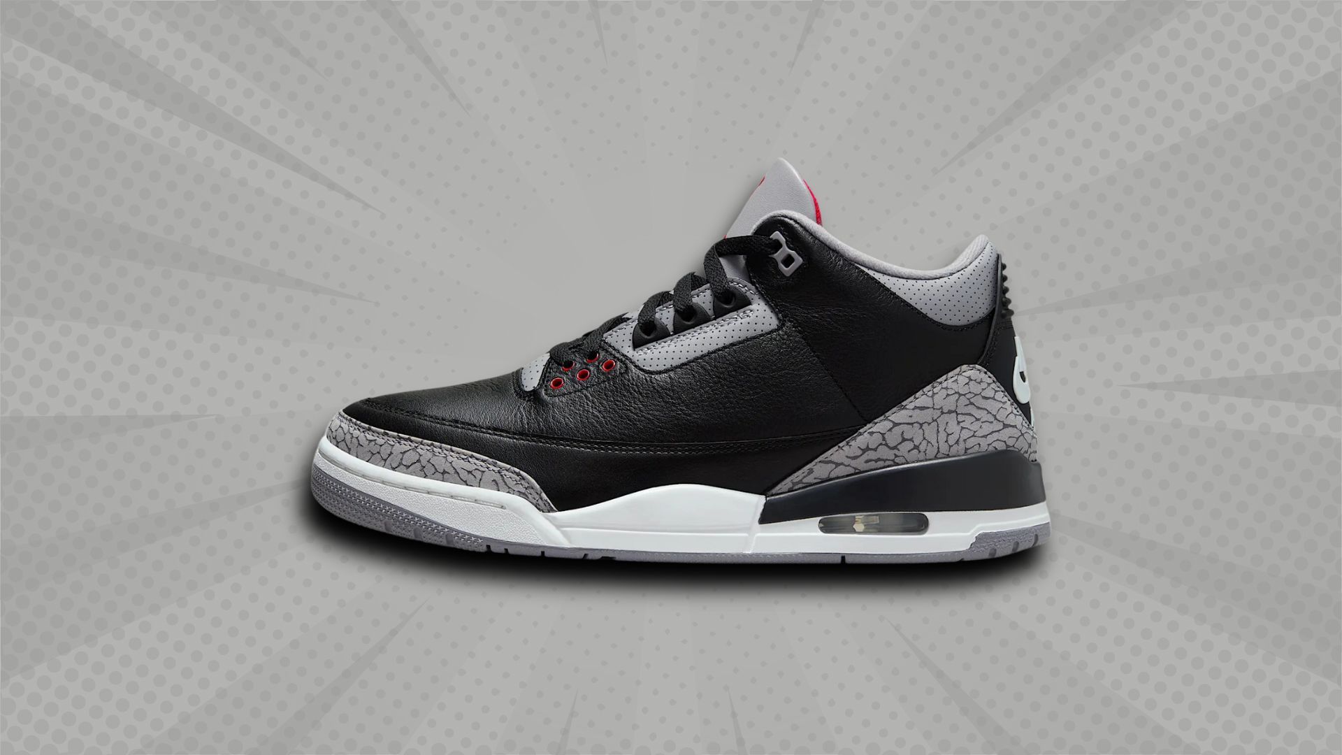 Air Jordan 3 Retro &quot;Black Cement&quot; Men&#039;s Shoes (Image via Nike)