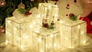 Christmas Lighted Gift Boxes, (Image via Amazon)