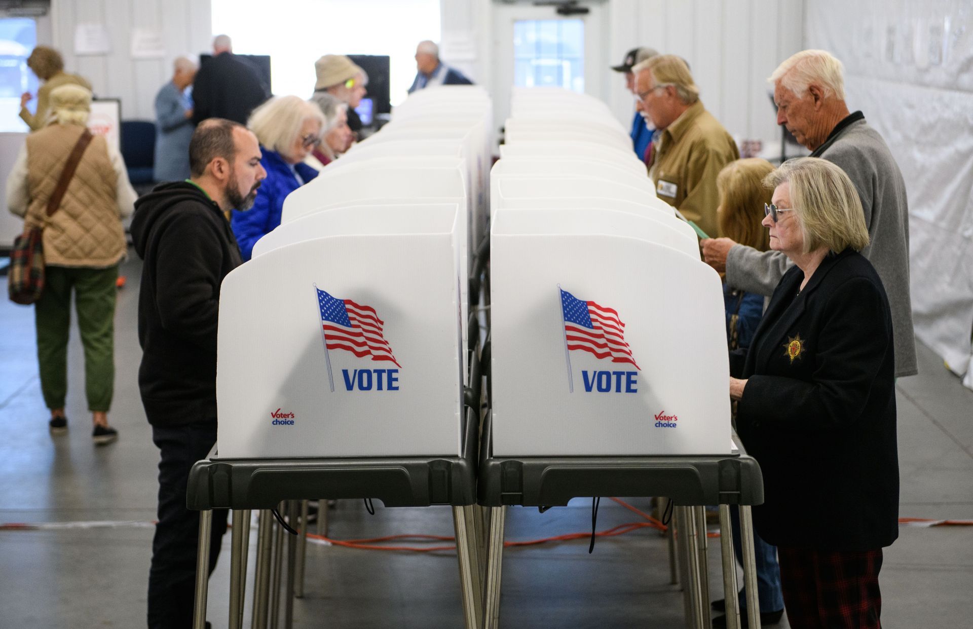 Early Voting Begins In Western North Carolina As Residents Continue Recovery From Hurricane Helene Devastation - Source: Getty