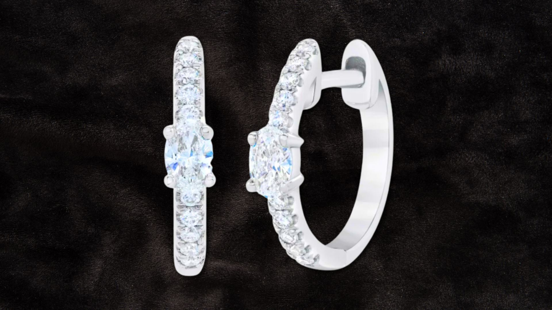 Oval &amp; Round Brilliant 0.25 ctw VS2 Clarity, I Color Diamond 14kt Gold Hoop Earrings at $150 off (Image via Costco website)