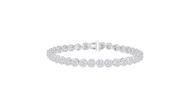 Round Brilliant White Gold Tennis Bracelet (Image via Costco)