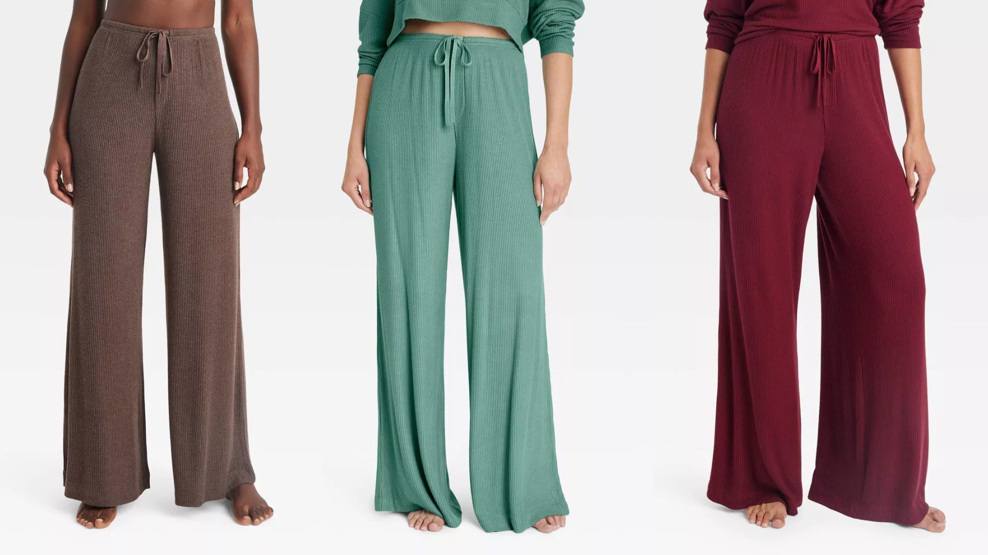 Auden&trade; Cozy Ribbed Wide Leg Pants (Image via Target)