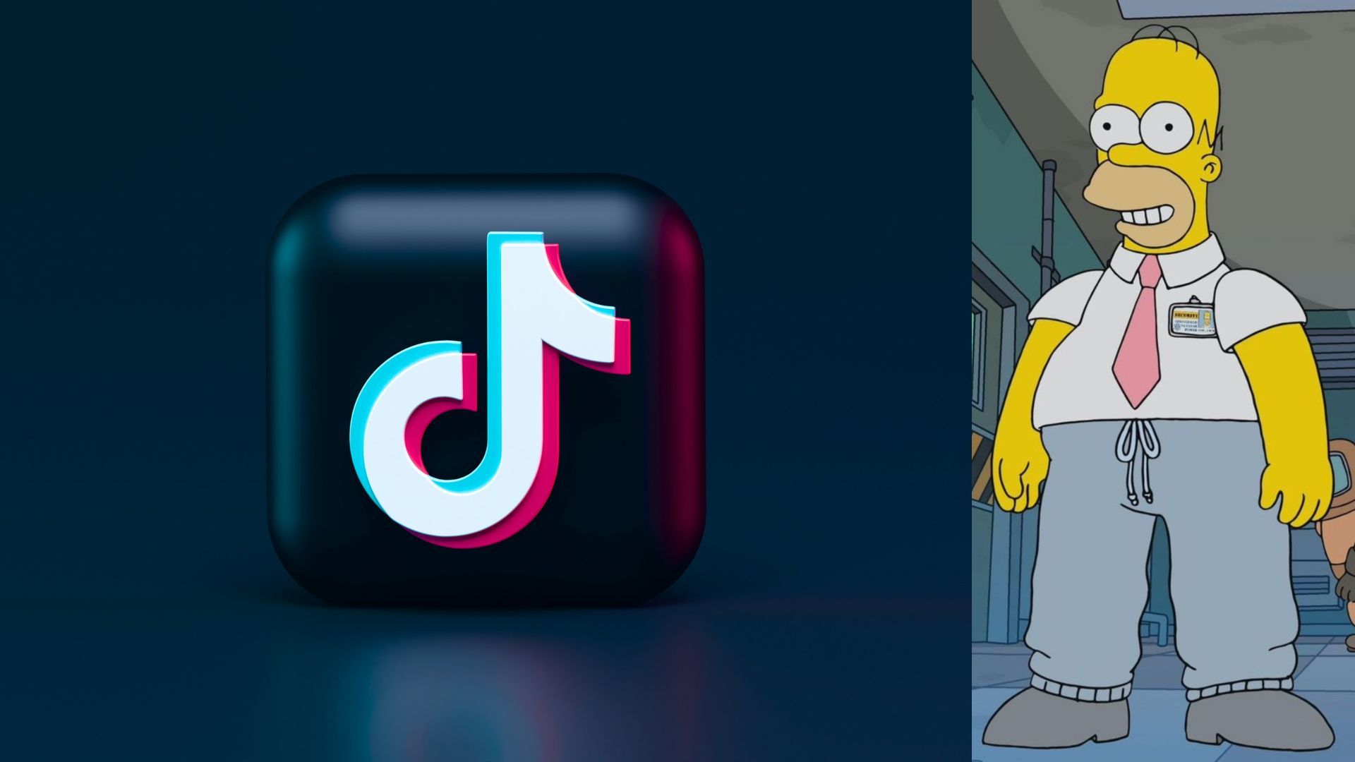 TikTok logo and Homer Simpson (Image via Unsplash/ Alexander Shatov and Instagram/ @thesimpsons)