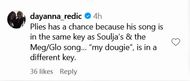 A user claims that Soulja's song is the same key as Lanier's (image via @dayana_redic on Instagram)