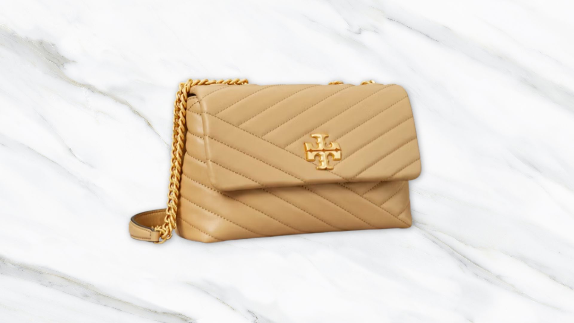 Small Kira Chevron Convertible Shoulder Bag (Image via Tory Burch)