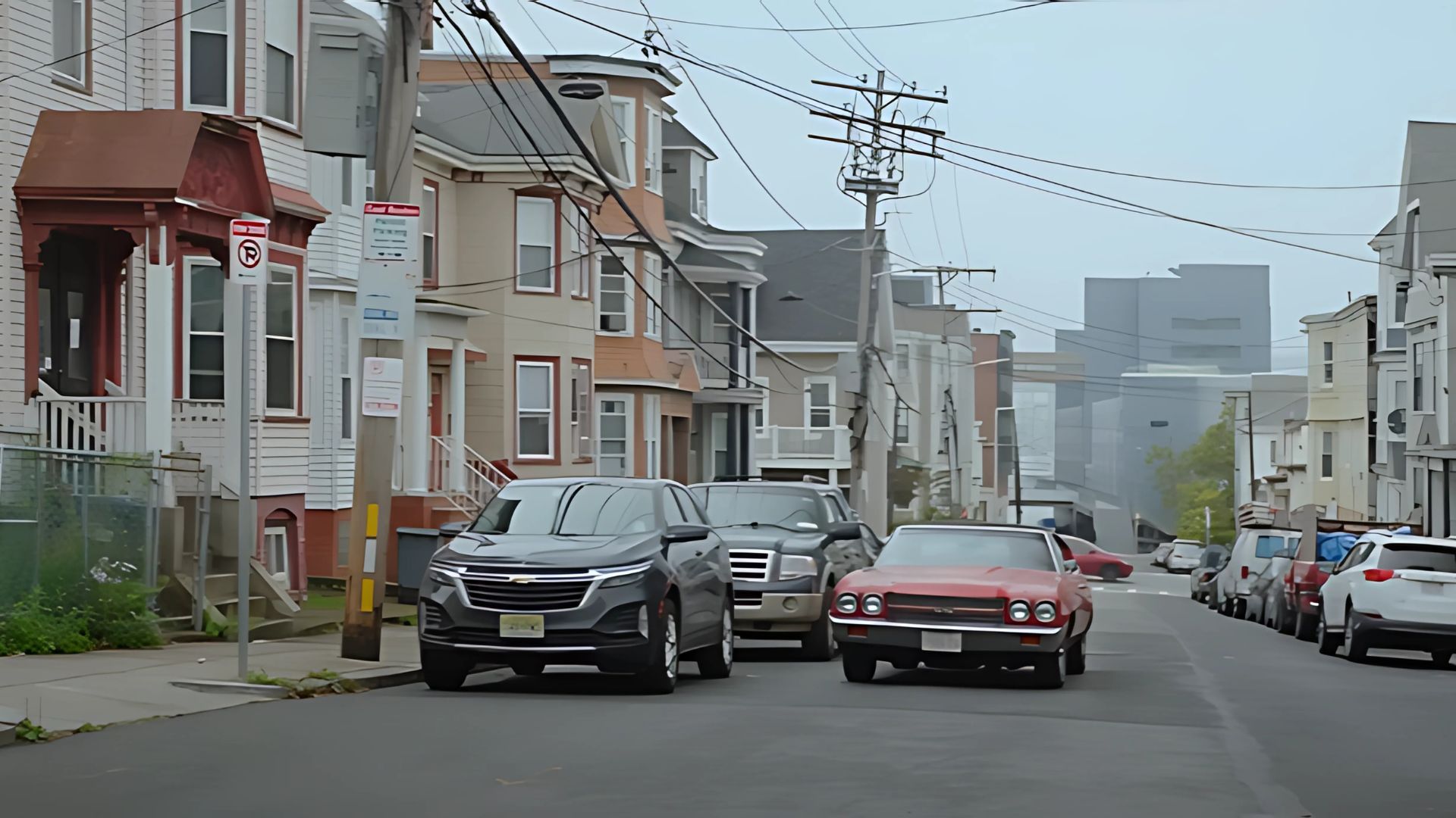 A neighbourhood of Boston, Massachusetts (Image via YouTube/@Sony Pictures Entertainment)