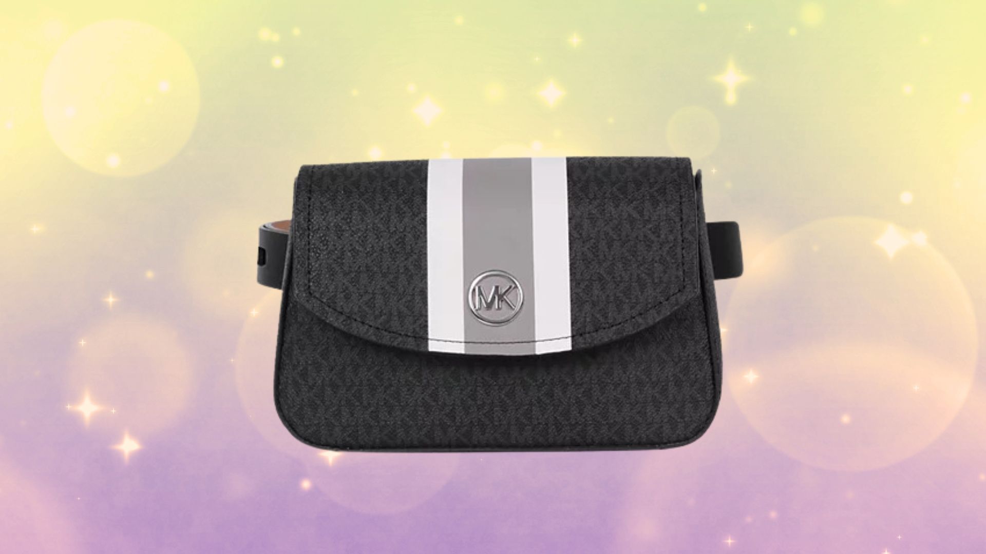 Michael Kors Women&#039;s Logo belt bag with stripe (Image via Macy&rsquo;s)